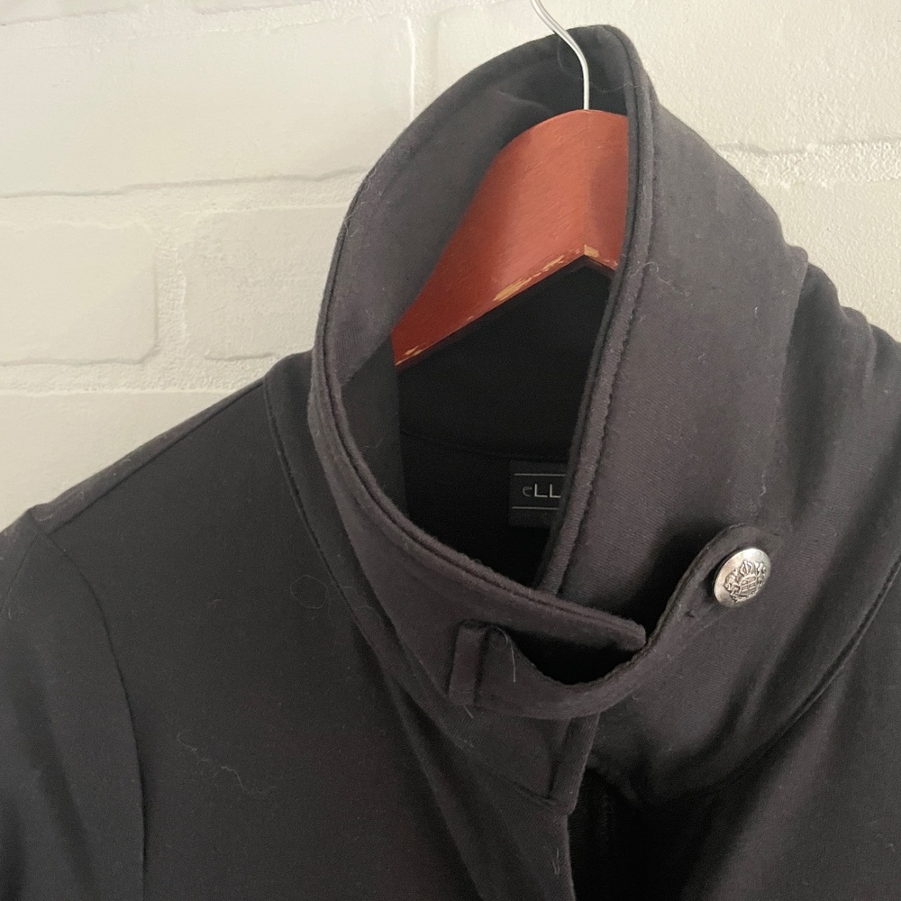 Y2K Gothic Redingote Coat Asymmetrical Button Jacket Lightweight Elloquent Sz M - Picture 5 of 16